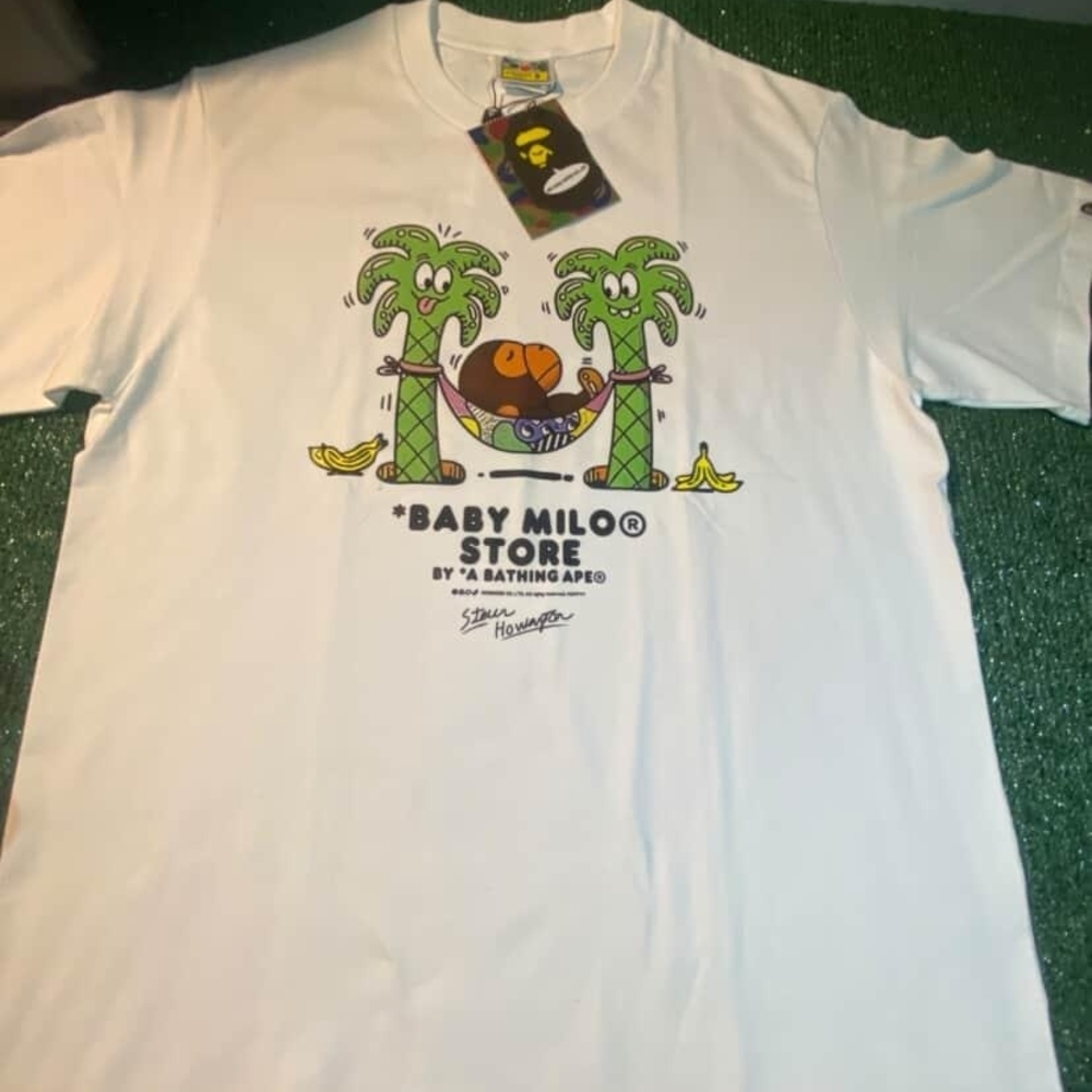 Bape White Baby Milo Graphic Tee